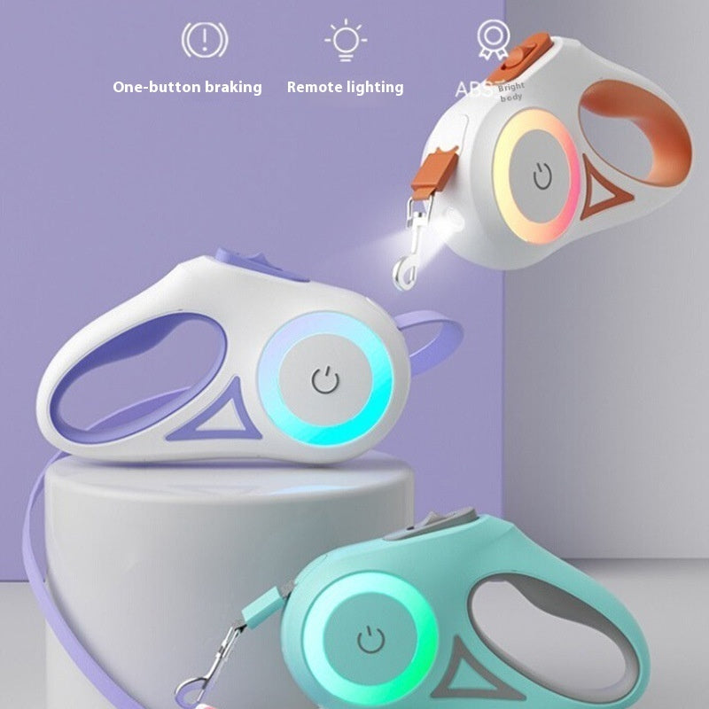 AutoGlow Retractable Leash & Collar Set