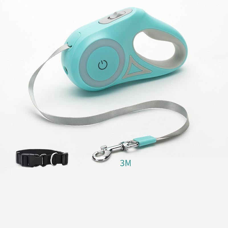 AutoGlow Retractable Leash & Collar Set
