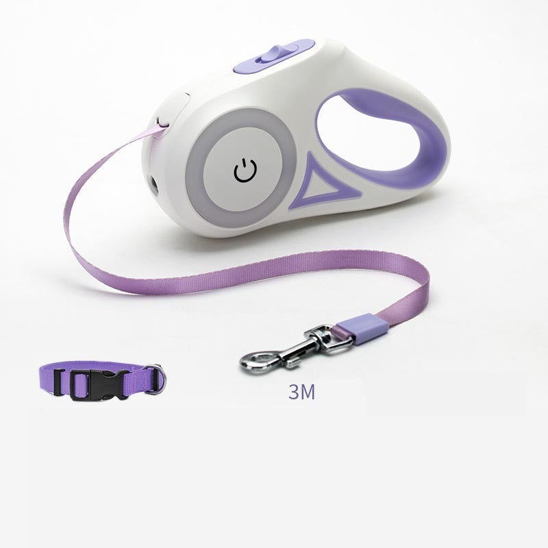 AutoGlow Retractable Leash & Collar Set