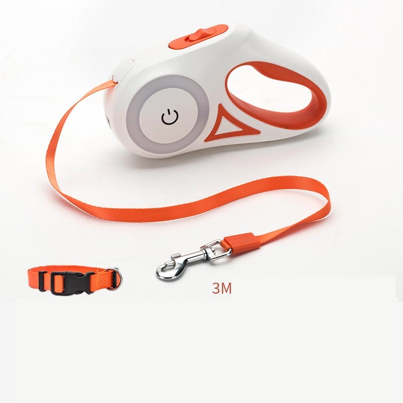AutoGlow Retractable Leash & Collar Set