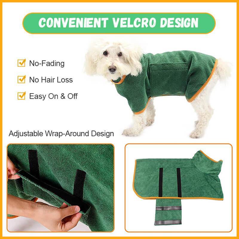 CozyDry Microfiber Pet Bathrobe