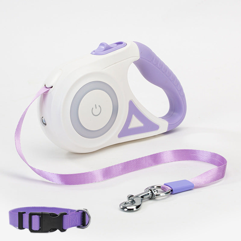 AutoGlow Retractable Leash & Collar Set