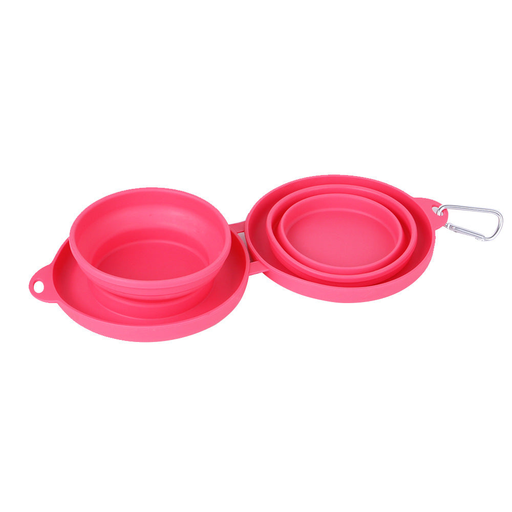 Foldable Double Bowl Pet Feeder