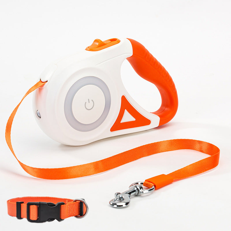 AutoGlow Retractable Leash & Collar Set