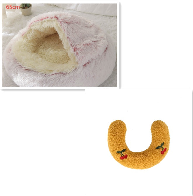 2-in-1 Plush Pet Winter Bed