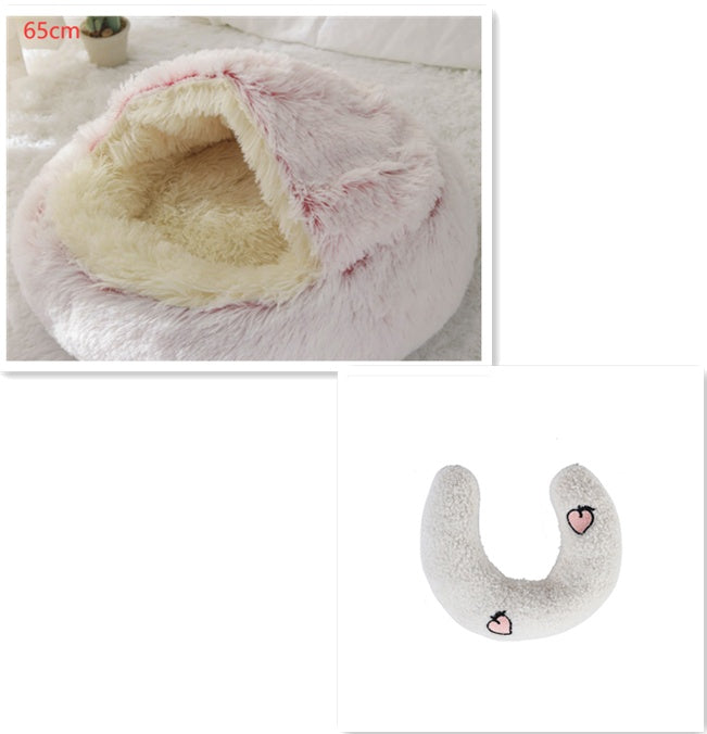 2-in-1 Plush Pet Winter Bed
