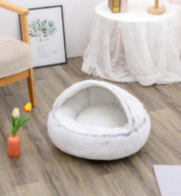 2-in-1 Plush Pet Winter Bed
