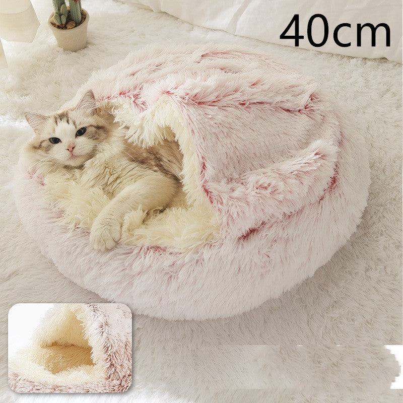 2-in-1 Plush Pet Winter Bed