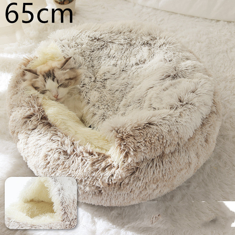 2-in-1 Plush Pet Winter Bed