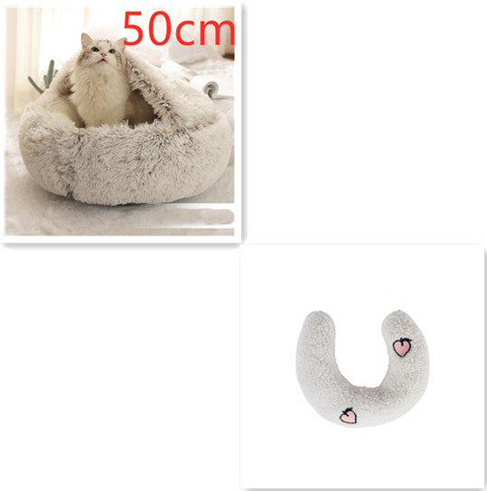 2-in-1 Plush Pet Winter Bed