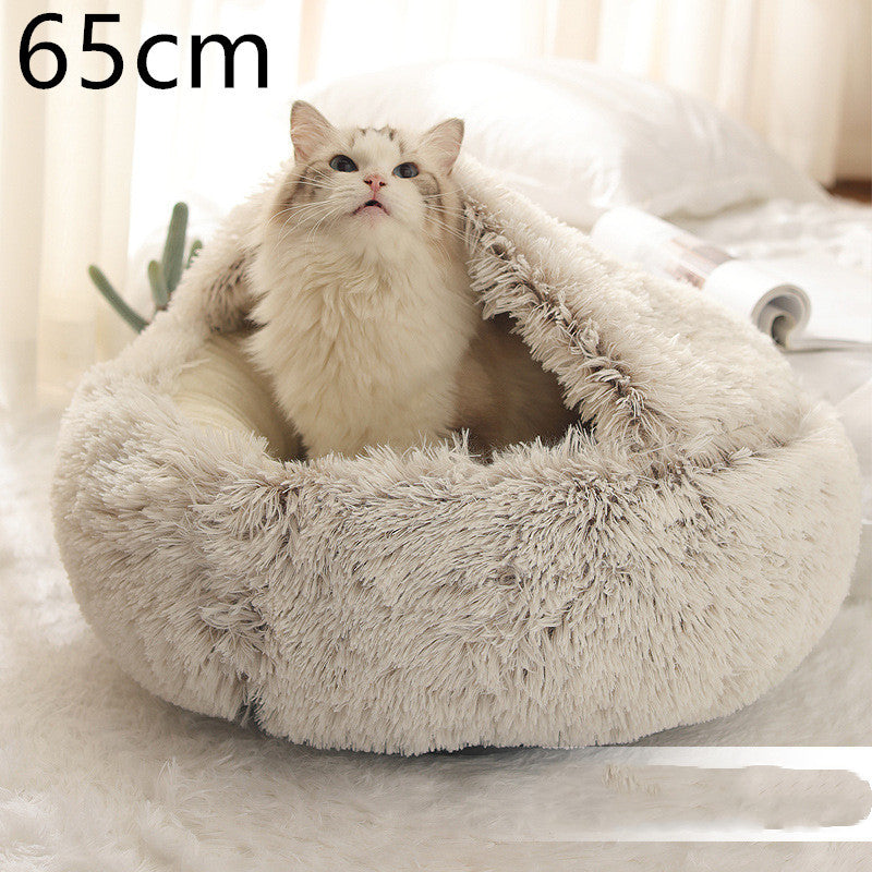 2-in-1 Plush Pet Winter Bed