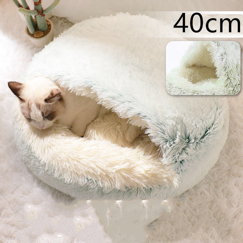 2-in-1 Plush Pet Winter Bed