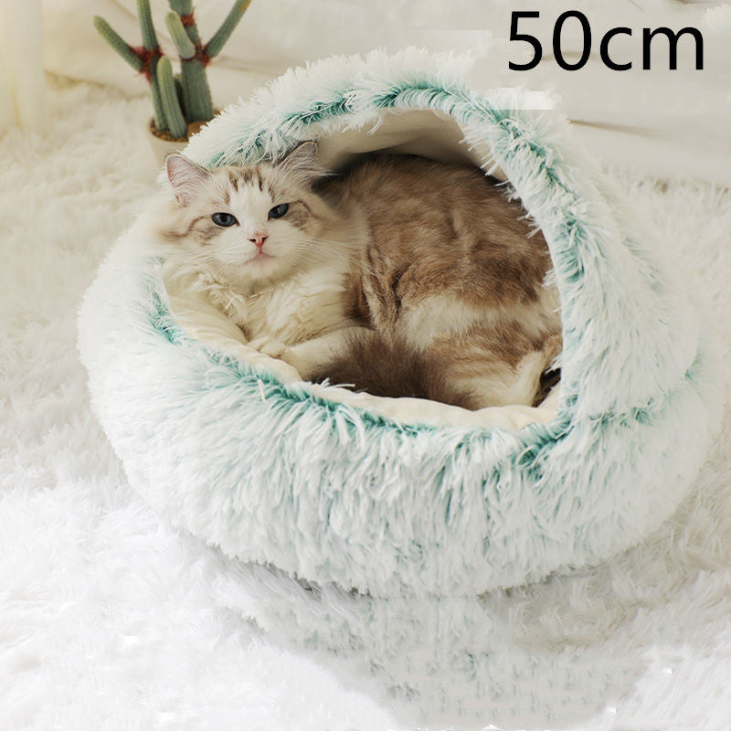 2-in-1 Plush Pet Winter Bed