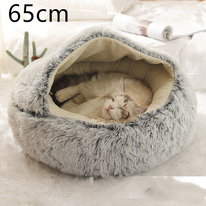 2-in-1 Plush Pet Winter Bed