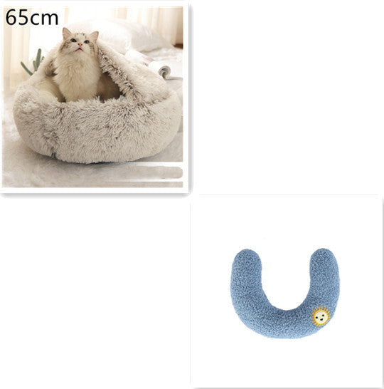 2-in-1 Plush Pet Winter Bed