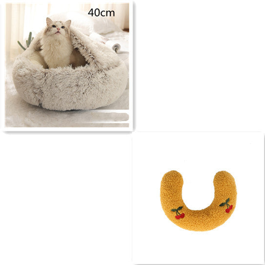 2-in-1 Plush Pet Winter Bed
