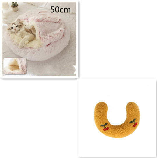 2-in-1 Plush Pet Winter Bed