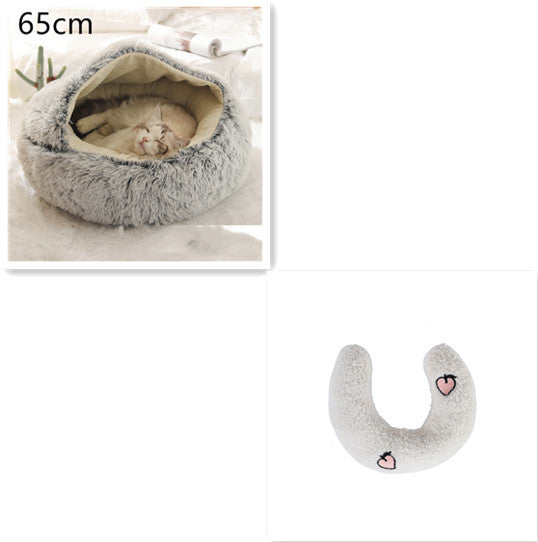 2-in-1 Plush Pet Winter Bed