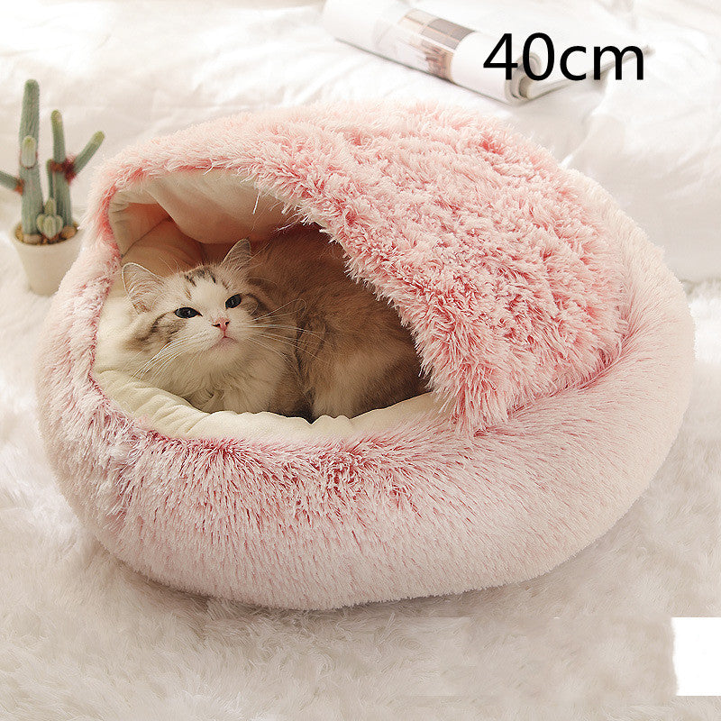 2-in-1 Plush Pet Winter Bed