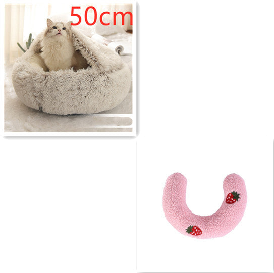 2-in-1 Plush Pet Winter Bed