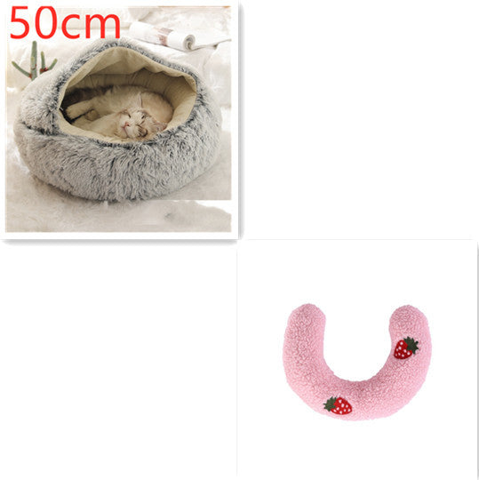 2-in-1 Plush Pet Winter Bed