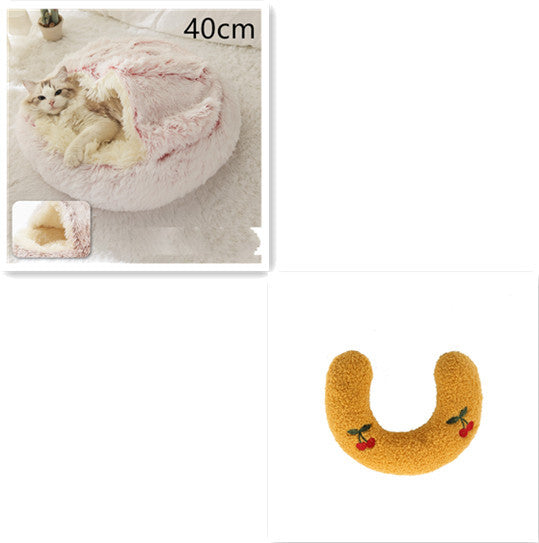 2-in-1 Plush Pet Winter Bed