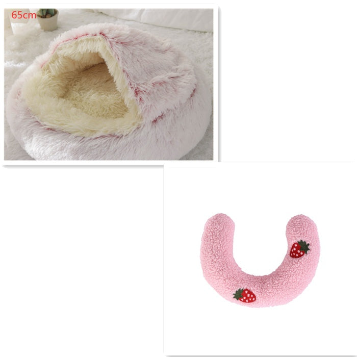 2-in-1 Plush Pet Winter Bed