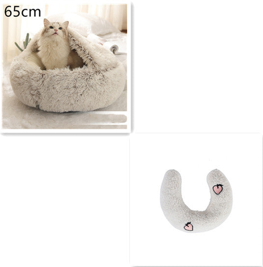 2-in-1 Plush Pet Winter Bed