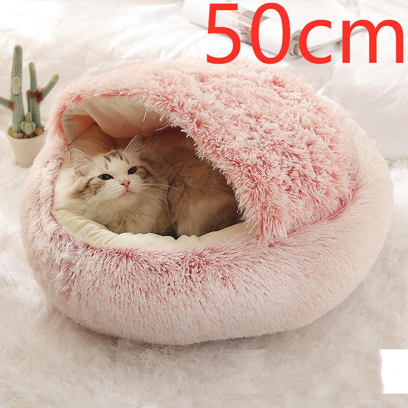 2-in-1 Plush Pet Winter Bed