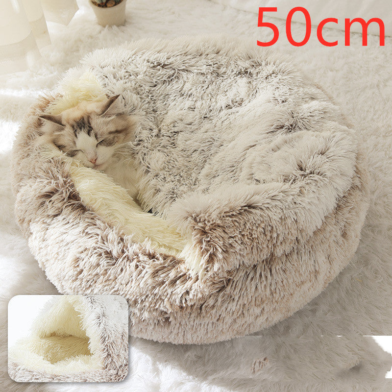 2-in-1 Plush Pet Winter Bed