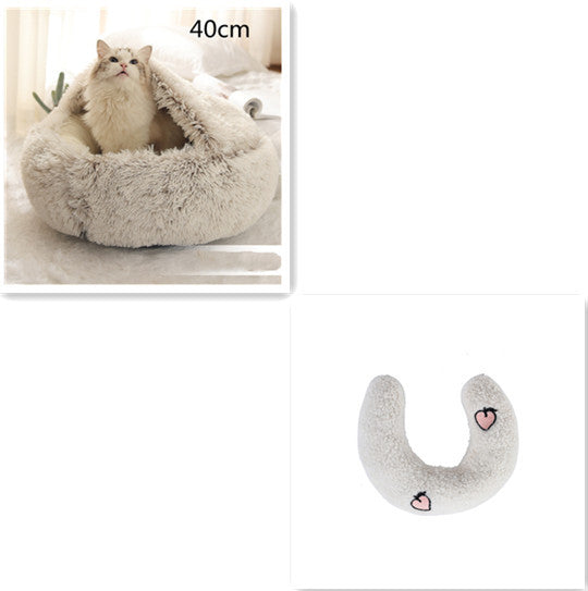 2-in-1 Plush Pet Winter Bed