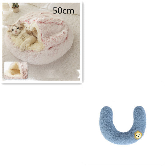 2-in-1 Plush Pet Winter Bed