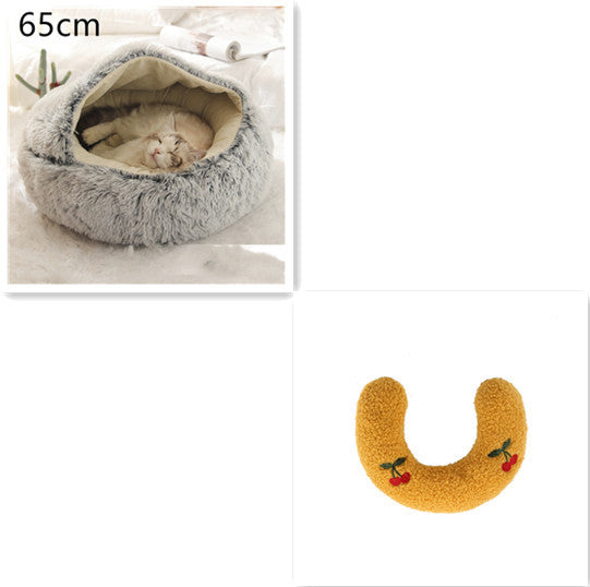 2-in-1 Plush Pet Winter Bed