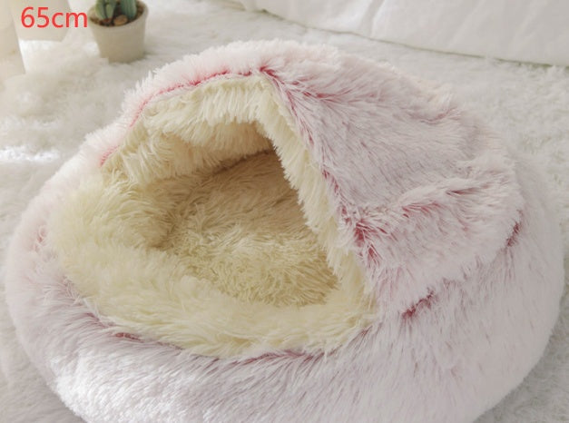 2-in-1 Plush Pet Winter Bed