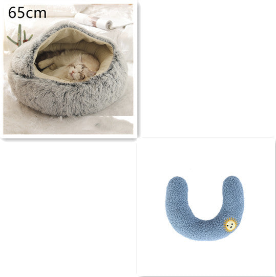 2-in-1 Plush Pet Winter Bed
