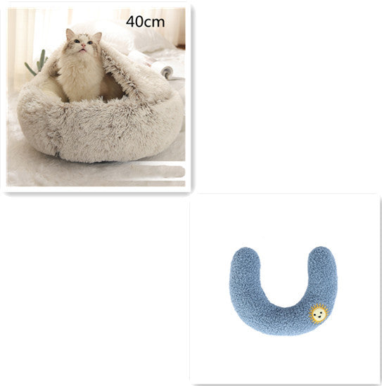 2-in-1 Plush Pet Winter Bed