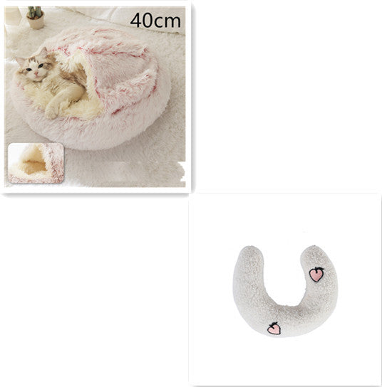 2-in-1 Plush Pet Winter Bed