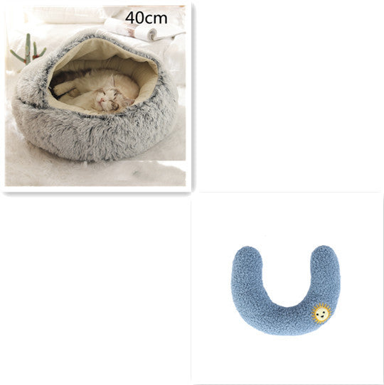 2-in-1 Plush Pet Winter Bed