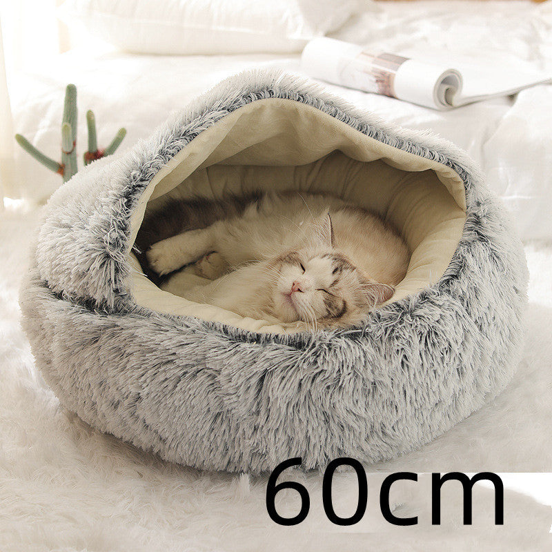 2-in-1 Plush Pet Winter Bed