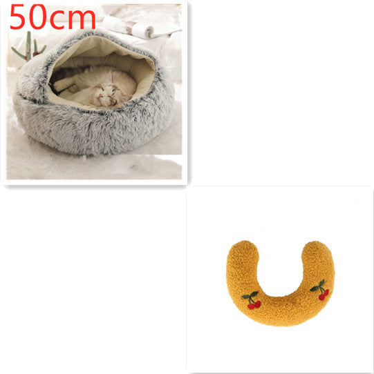 2-in-1 Plush Pet Winter Bed