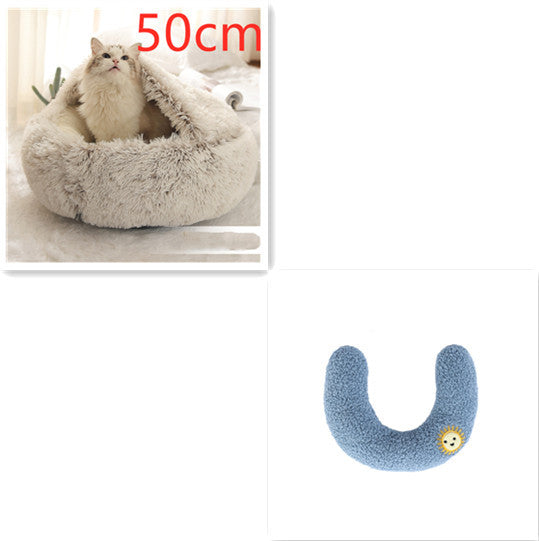 2-in-1 Plush Pet Winter Bed