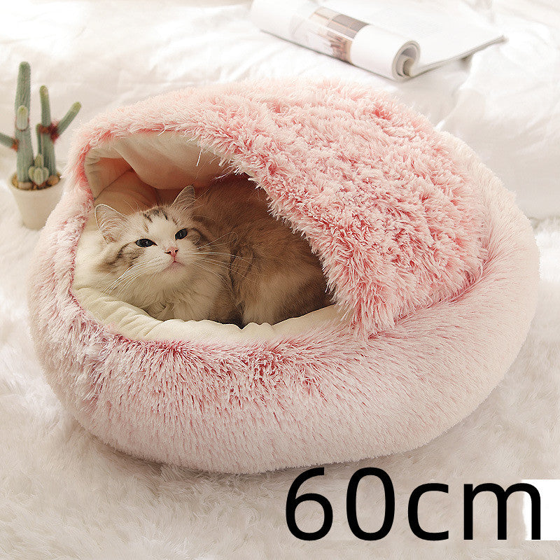 2-in-1 Plush Pet Winter Bed