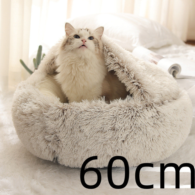 2-in-1 Plush Pet Winter Bed