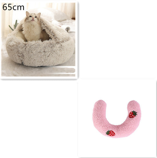 2-in-1 Plush Pet Winter Bed
