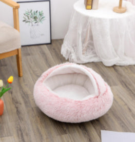 2-in-1 Plush Pet Winter Bed