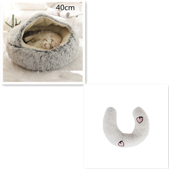 2-in-1 Plush Pet Winter Bed