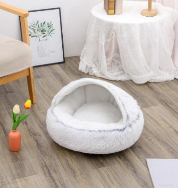 2-in-1 Plush Pet Winter Bed