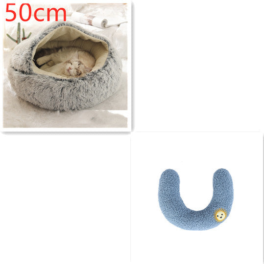 2-in-1 Plush Pet Winter Bed