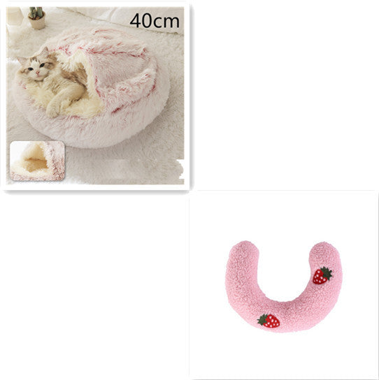 2-in-1 Plush Pet Winter Bed